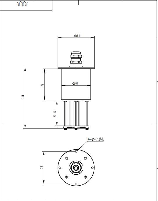 結冰厚度傳感器產品尺寸圖